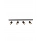 Sandy Black & Gold Aluminium LED GU10 4x10 Watt 220-240 Volt IP20 Bulb Excluded L: 80 W: 6 H: 14 cm Rotating & Adjustable 