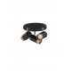 Sandy Black & Gold Aluminium LED GU10 3x10 Watt 220-240 Volt IP20 Bulb Excluded D: 22 H: 14 cm Rotating & Adjustable 