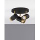 Sandy Black & Gold Aluminium LED GU10 3x10 Watt 220-240 Volt IP20 Bulb Excluded D: 22 H: 14 cm Rotating & Adjustable 