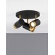 Sandy Black & Gold Aluminium LED GU10 3x10 Watt 220-240 Volt IP20 Bulb Excluded D: 22 H: 14 cm Rotating & Adjustable 