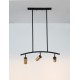 Black & Gold Aluminium LED GU10 3x10 Watt 230 Volt IP20 Bulb Excluded L: 72.5 H: 90 cm 