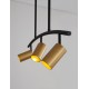 Black & Gold Aluminium LED GU10 3x10 Watt 230 Volt IP20 Bulb Excluded L: 72.5 H: 90 cm 