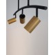 Black & Gold Aluminium LED GU10 3x10 Watt 230 Volt IP20 Bulb Excluded L: 72.5 H: 90 cm 