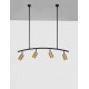 Black & Gold Aluminium LED GU10 4x10 Watt 230 Volt IP20 Bulb Excluded L: 96.5 H: 90 cm 