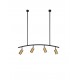 Black & Gold Aluminium LED GU10 4x10 Watt 230 Volt IP20 Bulb Excluded L: 96.5 H: 90 cm 