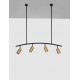 Black & Gold Aluminium LED GU10 4x10 Watt 230 Volt IP20 Bulb Excluded L: 96.5 H: 90 cm 