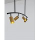 Black & Gold Aluminium LED GU10 4x10 Watt 230 Volt IP20 Bulb Excluded L: 96.5 H: 90 cm 