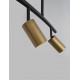 Black & Gold Aluminium LED GU10 4x10 Watt 230 Volt IP20 Bulb Excluded L: 96.5 H: 90 cm 