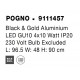 Black & Gold Aluminium LED GU10 4x10 Watt 230 Volt IP20 Bulb Excluded L: 96.5 H: 90 cm 