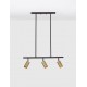 Black & Gold Aluminium LED GU10 3x10 Watt 230 Volt IP20 Bulb Excluded L: 72 H: 87.5 cm Fixed height 
