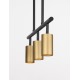 Black & Gold Aluminium LED GU10 3x10 Watt 230 Volt IP20 Bulb Excluded L: 72 H: 87.5 cm Fixed height 