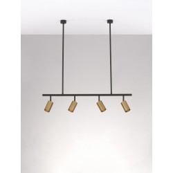 Black & Gold Aluminium LED GU10 4x10 Watt 230 Volt IP20 Bulb Excluded L: 96 H: 87.5 cm Fixed Height 