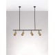 Black & Gold Aluminium LED GU10 4x10 Watt 230 Volt IP20 Bulb Excluded L: 96 H: 87.5 cm Fixed Height 