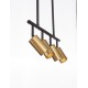 Black & Gold Aluminium LED GU10 4x10 Watt 230 Volt IP20 Bulb Excluded L: 96 H: 87.5 cm Fixed Height 