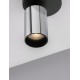Black base & Chrome Aluminium LED GU10 1x10 Watt IP20 230 Volt Bulb Excluded 5.7 D: 5.7 H: 12.7 cm 