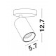 Black base & Chrome Aluminium LED GU10 1x10 Watt IP20 230 Volt Bulb Excluded 5.7 D: 5.7 H: 12.7 cm 