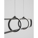 Triac Dimmable Matt Black Aluminium & Acrylic LED 29 Watt 230 Volt 2449Lm 3000K IP20 L: 90 H1: 13 H2: 120 cm Adjustable Height