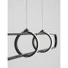 Triac Dimmable Matt Black Aluminium & Acrylic LED 29 Watt 230 Volt 2449Lm 3000K IP20 L: 90 H1: 13 H2: 120 cm Adjustable Height