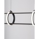 Triac Dimmable Matt Black Aluminium & Acrylic LED 29 Watt 230 Volt 2449Lm 3000K IP20 L: 90 H1: 13 H2: 120 cm Adjustable Height 