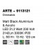 Triac Dimmable Matt Black Aluminium & Acrylic LED 29 Watt 230 Volt 2449Lm 3000K IP20 L: 90 H1: 13 H2: 120 cm Adjustable Height 