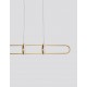 Triac Dimmable Gold Aluminium & Acrylic LED 29 Watt 230 Volt 2449Lm 3000K IP20 L: 90 H1: 13 H2: 120 cm Adjustable Height 