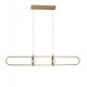 Triac Dimmable Gold Aluminium & Acrylic LED 29 Watt 230 Volt 2449Lm 3000K IP20 L: 90 H1: 13 H2: 120 cm Adjustable Height 