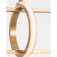 Triac Dimmable Gold Aluminium & Acrylic LED 29 Watt 230 Volt 2449Lm 3000K IP20 L: 90 H1: 13 H2: 120 cm Adjustable Height 