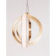 Triac Dimmable Gold Aluminium & Acrylic LED 29 Watt 230 Volt 2449Lm 3000K IP20 L: 90 H1: 13 H2: 120 cm Adjustable Height 