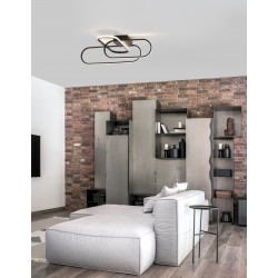Triac Dimmable Matt Black Aluminium & Acrylic LED 41 Watt 230 Volt 3307Lm 3000K IP20 L: 66 W: 53 H: 20 cm 