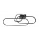 Triac Dimmable Matt Black Aluminium & Acrylic LED 41 Watt 230 Volt 3307Lm 3000K IP20 L: 66 W: 53 H: 20 cm 