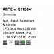 Triac Dimmable Matt Black Aluminium & Acrylic LED 41 Watt 230 Volt 3307Lm 3000K IP20 L: 66 W: 53 H: 20 cm 