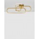 Triac Dimmable Gold Aluminium & Acrylic LED 41 Watt 230 Volt 3307Lm 3000K IP20 L: 66 W: 53 H: 20 cm 
