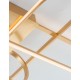 Triac Dimmable Gold Aluminium & Acrylic LED 41 Watt 230 Volt 3307Lm 3000K IP20 L: 66 W: 53 H: 20 cm 