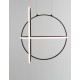 Triac Dimmable Matt Black Aluminium & Acrylic LED 53 Watt 230 Volt 4236Lm 3000K IP20 D: 52 W: 16 H1: 61 H2: 120 cm Adjustable He