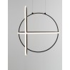 Triac Dimmable Matt Black Aluminium & Acrylic LED 53 Watt 230 Volt 4236Lm 3000K IP20 D: 52 W: 16 H1: 61 H2: 120 cm Adjustable He