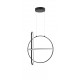 Triac Dimmable Matt Black Aluminium & Acrylic LED 53 Watt 230 Volt 4236Lm 3000K IP20 D: 52 W: 16 H1: 61 H2: 120 cm Adjustable He