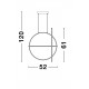 Triac Dimmable Matt Black Aluminium & Acrylic LED 53 Watt 230 Volt 4236Lm 3000K IP20 D: 52 W: 16 H1: 61 H2: 120 cm Adjustable He