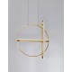 Triac Dimmable Gold Aluminium & Acrylic LED 53 Watt 230 Volt 4236Lm 3000K IP20 D: 52 W: 16 H1: 61 H2: 120 cm Adjustable Height 