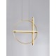 Triac Dimmable Gold Aluminium & Acrylic LED 53 Watt 230 Volt 4236Lm 3000K IP20 D: 52 W: 16 H1: 61 H2: 120 cm Adjustable Height 