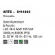 Triac Dimmable Gold Aluminium & Acrylic LED 53 Watt 230 Volt 4236Lm 3000K IP20 D: 52 W: 16 H1: 61 H2: 120 cm Adjustable Height 