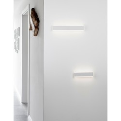 Sandy White Aluminium & Acrylic LED 2x8 Watt 230 Volt 1056Lm 3000K IP20 L: 30.4 W: 4.8 H: 8 cm 