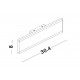 Sandy White Aluminium & Acrylic LED 2x8 Watt 230 Volt 1056Lm 3000K IP20 L: 30.4 W: 4.8 H: 8 cm 