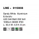 Sandy White Aluminium & Acrylic LED 2x8 Watt 230 Volt 1056Lm 3000K IP20 L: 30.4 W: 4.8 H: 8 cm 