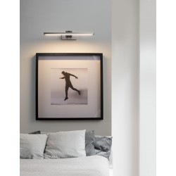Nickel Metal & Acrylic LED 12 Watt 230 Volt 801Lm 3000K IP20 L: 37.6 W: 20.5 H: 5.5 cm 180o 