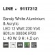 Sandy White Aluminium & Acrylic LED 12 Watt 230 Volt 901Lm 3000K IP20 L: 40 W: 9 H: 4.2 cm Rotating 