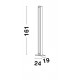 Sandy White Aluminium & Acrylic LED 27 Watt 230 Volt 1820Lm 3000K IP20 L: 24 W: 19 H: 161 cm Rotating 