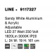 Sandy White Aluminium & Acrylic LED 27 Watt 230 Volt 1820Lm 3000K IP20 L: 24 W: 19 H: 161 cm Rotating 