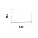Sandy White Aluminium & Acrylic LED 38 Watt 230 Volt 1460Lm 3000K IP20 L: 130 W: 4.5 H: 150 cm Adjustable Height & Rotating 