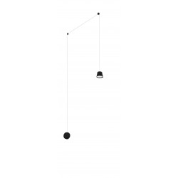 Sandy Black Aluminium & Acrylic Adjustable Switch On/Off LED 6 Watt 230 Volt 528Lm 3000K IP20 D1: 10 D2: 9 H: 400 cm 