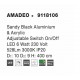Sandy Black Aluminium & Acrylic Adjustable Switch On/Off LED 6 Watt 230 Volt 528Lm 3000K IP20 D1: 10 D2: 9 H: 400 cm 